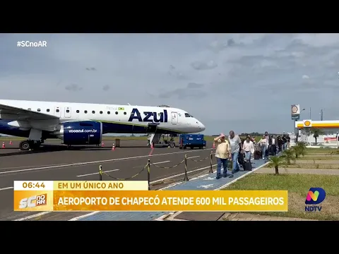 Recorde histórico: aeroporto de Chapecó atinge marca de 600 mil passageiros em 2023