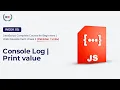 console log in JavaScript Print Output Debug Code Beginner Tutorial Pakistan