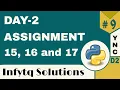 DAY 2 Assignments InfyTQ Programming Fundamentals Using Python