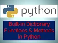 Built-in Dictionary Methods in python Python Tutorial for Beginners Syit Fycs Lecture 36