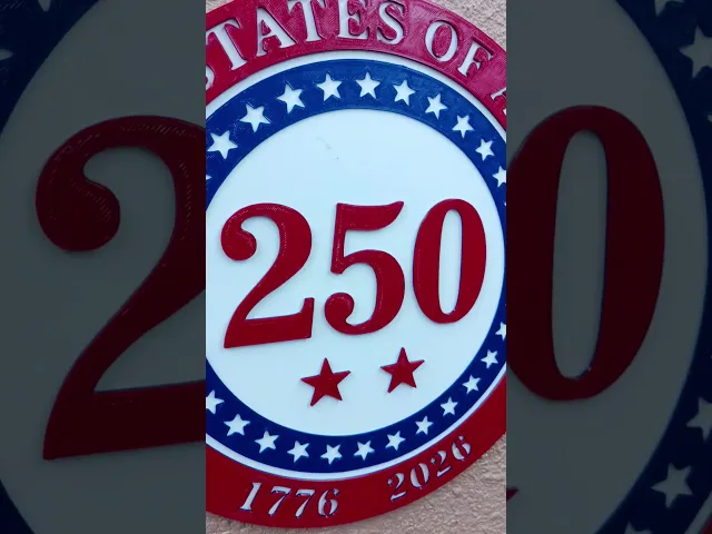 250th anniversary USA sign multi color video thumbnail