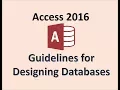 Access 2016 - Field Properties Design