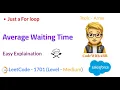 Average Waiting Time LeetCode 1701 Array