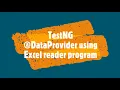 TestNG TestNG DataProvider implementation using Excel reader program