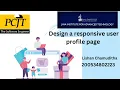Design a responsive user profile page using HTML CSS JavaScript and Bootstrap