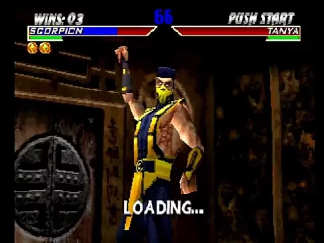 Mortal Kombat 4 (PlayStation) Arcade as Scorpion