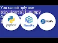 Error Import Error No module named numpy on Windows