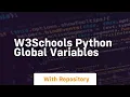 w3schools python global variables