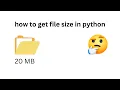 how to get file size in python