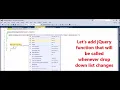 jQuery call function on drop down list change