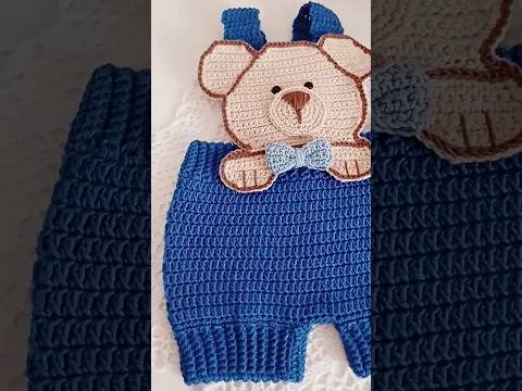 Te Encantara😍Teje Bello overol Fácil y Rápido! Nuevo Patrón de Ganchillo👌#crochet #ganchillofacil