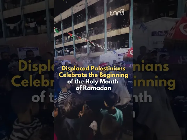 In Gaza, displaced Palestinians find joy in celebrating the beginning of the holy month of Ramadan.