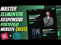 Master ELEMENTOR Build a Responsive PORTFOLIO WEBSITE from Scratch Wordpress Tutorial