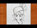Very Easy Lord Ganesha Drawing Simple Ganpati Pencil Sketch Step by Step Lavi Arts Chitra