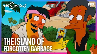 How Apu Ended Up On Springfield's Island of Forgotten Garbage | The Simpsons