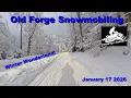 Old Forge Snowmobiling Jan 17 2026 - Small crew