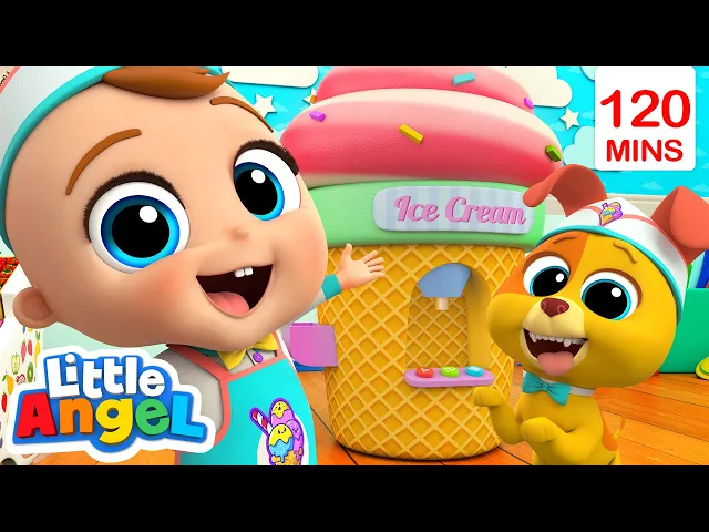 Download MP3 Colorful Ice Cream Shop, Bingo! | + Wheels on the Bus,... | Little Angel Kids Songs & Nursery Rhymes