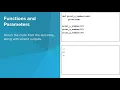 Intro Python - Functions and Parameters