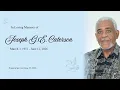 Life Celebration Joseph G E Caterson Funeral Service