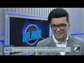 Sérgio Dorneles performs his new song "Teor de Saudade" live on the Balanço Geral stage