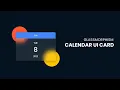 Glassmorphism Calendar Card UI Design using HTML CSS Javascript