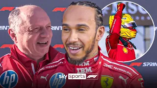 Lewis Hamilton and Fred Vasseur react to Chinese GP sprint pole ☝️