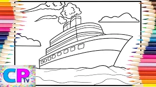 Travel Ship Coloring - Summer