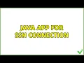 Java app for SSH connection