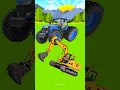 Lagu JCB, Tractor, Truck, Wood #cartoon #shorts #animation