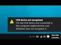 How to Fix USB Device Not Recognized in Windows