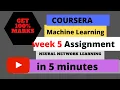 Coursera machine learning week 5 Assignment Neural Network Learning Ex - 4
