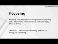 Focusing Meaning