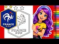 Coloring FRANCE FIFA World Cup 2026 Badge - Coloring Page with Art Markers