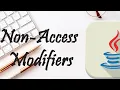 18 NON ACCESS MODIFIERS ACCESS CONTROL JAVA LECTURE