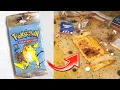 Man Finds 20 Year Old Pack of Pokemon Cards Under Shelf at Target Opening It