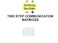 Two step communication matrices