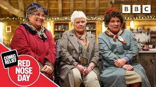 french u0026 saunders and dame judi dench visit the repair shop red nose day comic relief 2022 bbc