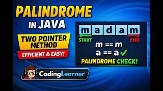 Palindrome in Java Two Pointer Method
