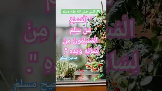 المسلم من سلم المسلمون من لسانه ويده حديث شريف 