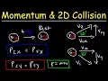 Conservation of Momentum In Two Dimensions - 2D Elastic Inelastic Collisions