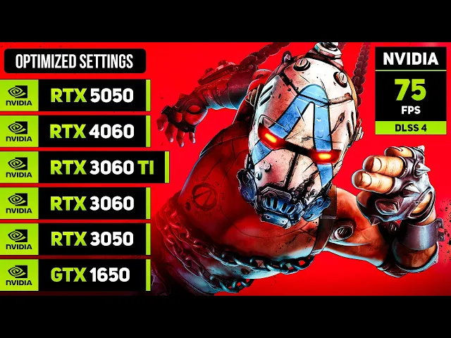 Borderlands 4 PC Optimized Settings (RTX 5050, 4060, 3060 Ti, 3060, 3050, GTX 1650)