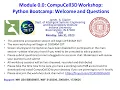 CompuCell3D WS Module 0 0 Python Bootcamp Intro July 31 2023