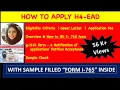 How to apply H4 EAD FORM I-765 NEW H4-EAD RENEWAL SAMPLE FILLED I765 FORM with Cover Letter