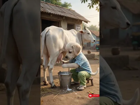 🐶 Puppy बना दूधवाला 🥛 | सुबह-सुबह घर-घर दूध पहुंचाया ❤️ #shorts
