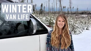 Driving Through a BLIZZARD and Wild Camping // Winter Van Life