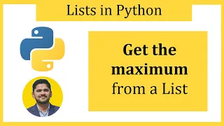 Get the maximum from a Python List max method Amit Thinks