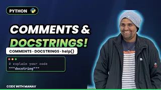 Python Comments Docstrings Explained Comments Docstrings help for Beginners