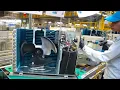 Lagu The process of mass producing Japanese air conditioners. Japanese craftsmanship and skills.