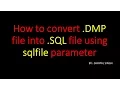 ORACLE TUTORIAL - How to convert dmp file into sql file