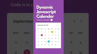 Dynamic Calendar JS